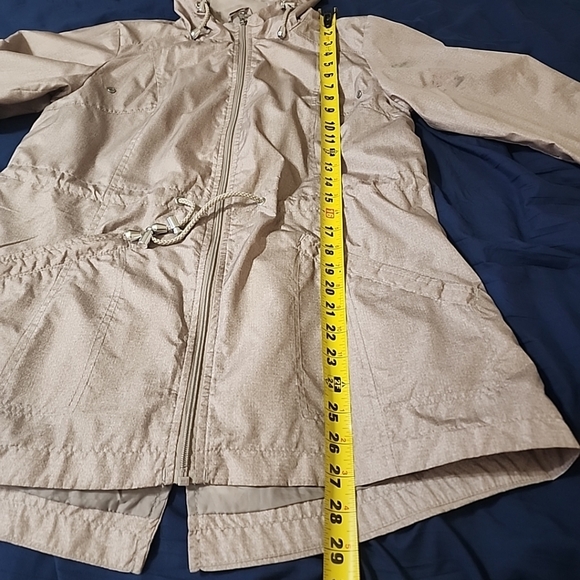 Intl D.e.t.a.i.l.s Parka In A Pocket Women's Rain Jacket Silver Size Small - Picture 9 of 12